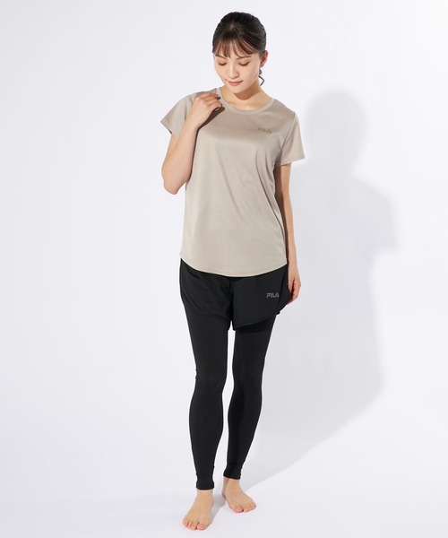 FILA（フィラ）の「マルチウェイ セットアップ 2点セット (ラッシュガード / フィットネスフェア)（ラッシュガード・レディース・ミント/ブラック/グレイッシュベージュ・MEDIUM/LARGE/X-LARGE/XX-LARGE）」の15枚目の写真