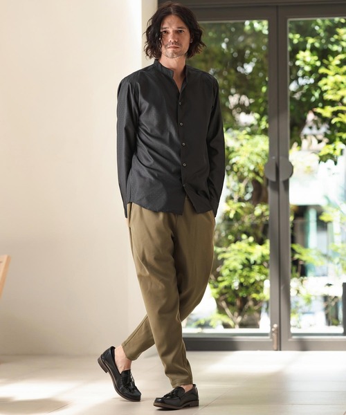 ms5819-カチオンジャガードスキッパーシャツ(シャツ/ブラウス)|CAMBIO(カンビオ) ms5819-カチオンジャガードスキッパーシャツ(シャツ/ブラウス)|CAMBIO(カンビオ)