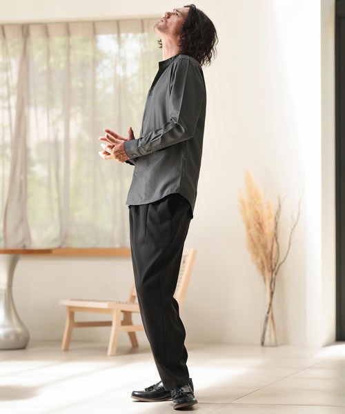 ms5819-カチオンジャガードスキッパーシャツ(シャツ/ブラウス)|CAMBIO(カンビオ) ms5819-カチオンジャガードスキッパーシャツ(シャツ/ブラウス)|CAMBIO(カンビオ)