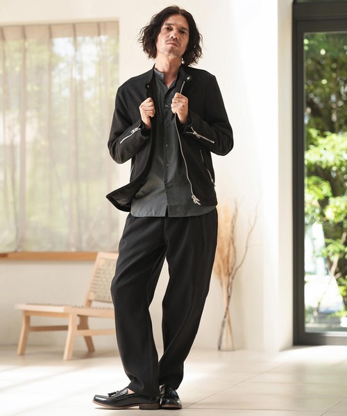 ms5819-カチオンジャガードスキッパーシャツ(シャツ/ブラウス)|CAMBIO(カンビオ) ms5819-カチオンジャガードスキッパーシャツ(シャツ/ブラウス)|CAMBIO(カンビオ)