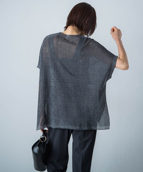 LAUTREAMONT(ロートレアモン)の「【WEB別注】シアーラメニット≪手洗い可能≫(ニット/セーター・レディース・オフホワイト/キャメル/ブラック・11号/9号)」の17枚目の写真