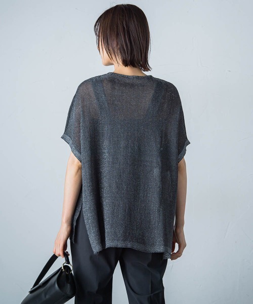 LAUTREAMONT(ロートレアモン)の「【WEB別注】シアーラメニット≪手洗い可能≫(ニット/セーター・レディース・オフホワイト/キャメル/ブラック・11号/9号)」の22枚目の写真