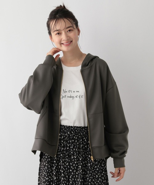 GLOBAL WORK Smile Seed Store（グローバルワーク スマイルシードストア）の「上品ジップパーカー/129661（カーディガン/ボレロ・レディース・ブラック/ベージュ/アイボリー/チャコール・SMALL/MEDIUM/LARGE/X-LARGE）」の19枚目の写真