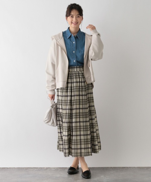 GLOBAL WORK Smile Seed Store（グローバルワーク スマイルシードストア）の「上品ジップパーカー/129661（カーディガン/ボレロ・レディース・ブラック/ベージュ/アイボリー/チャコール・SMALL/MEDIUM/LARGE/X-LARGE）」の21枚目の写真