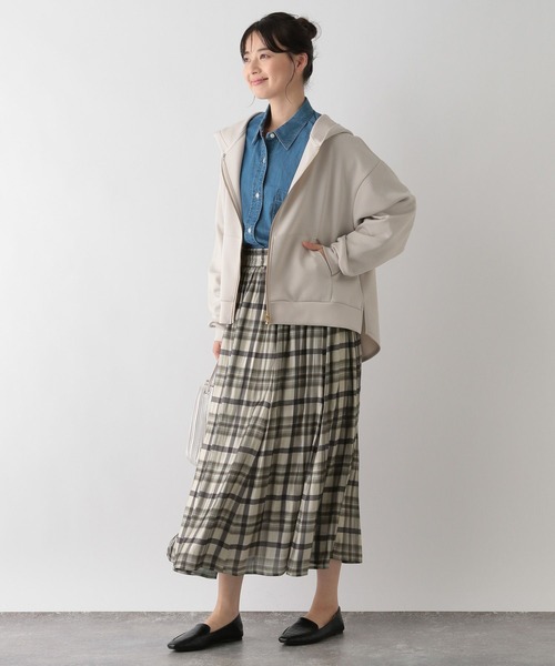 GLOBAL WORK Smile Seed Store（グローバルワーク スマイルシードストア）の「上品ジップパーカー/129661（カーディガン/ボレロ・レディース・ブラック/ベージュ/アイボリー/チャコール・SMALL/MEDIUM/LARGE/X-LARGE）」の22枚目の写真