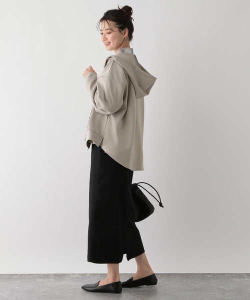 GLOBAL WORK Smile Seed Store（グローバルワーク スマイルシードストア）の「上品ジップパーカー/129661（カーディガン/ボレロ・レディース・ブラック/ベージュ/アイボリー/チャコール・SMALL/MEDIUM/LARGE/X-LARGE）」の5枚目の写真