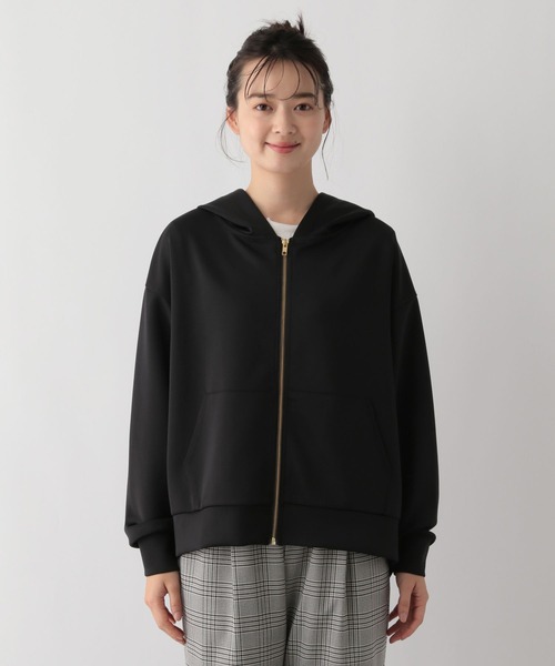 GLOBAL WORK Smile Seed Store（グローバルワーク スマイルシードストア）の「上品ジップパーカー/129661（カーディガン/ボレロ・レディース・ブラック/ベージュ/アイボリー/チャコール・SMALL/MEDIUM/LARGE/X-LARGE）」の8枚目の写真