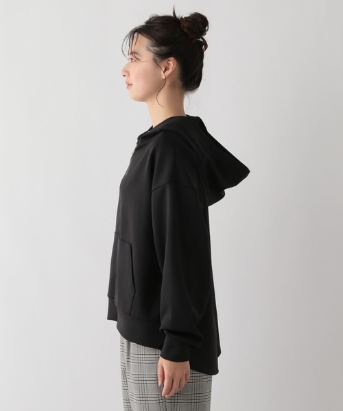 GLOBAL WORK Smile Seed Store（グローバルワーク スマイルシードストア）の「上品ジップパーカー/129661（カーディガン/ボレロ・レディース・ブラック/ベージュ/アイボリー/チャコール・SMALL/MEDIUM/LARGE/X-LARGE）」の9枚目の写真