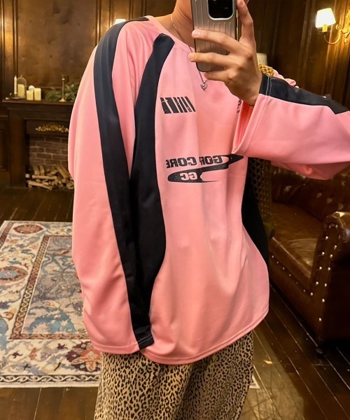 BY ATTENTION(バイアテンション)の「BIG SALE開催中!【BY ATTENTION】 ユニフォーム 長袖Tシャツ / ユニセックス(Tシャツ/カットソー・メンズ・アイボリー/ブラック/ピンク/グレー・FREE)」の1枚目の写真