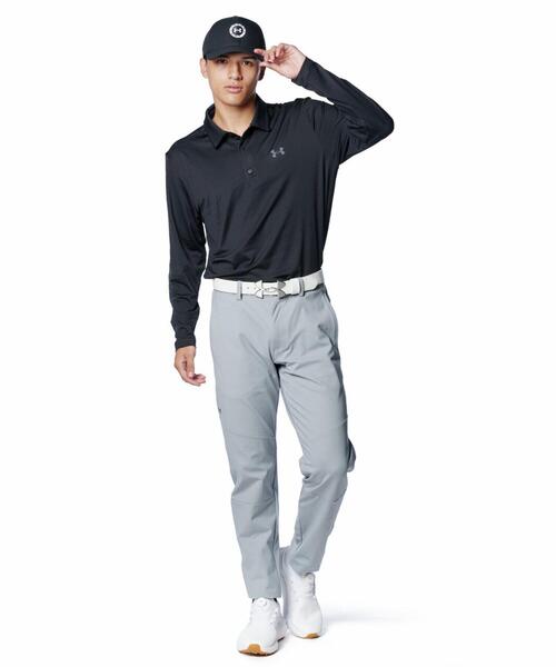UNDER ARMOUR(アンダーアーマー)の「UAプレーオフ ワードマーク ロングスリーブ ポロ(ゴルフ/メンズ)(ポロシャツ・メンズ・ブラック・3XL/M/2XL/L/XL)」の3枚目の写真