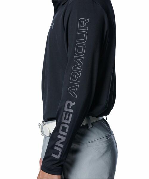 UNDER ARMOUR(アンダーアーマー)の「UAプレーオフ ワードマーク ロングスリーブ ポロ(ゴルフ/メンズ)(ポロシャツ・メンズ・ブラック・3XL/M/2XL/L/XL)」の6枚目の写真