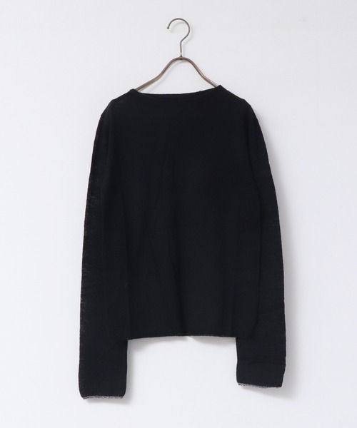 hunch(ハンチ)の「【WEB限定/別注】ラメライン入り ウールミックス シアーニット(ニット/セーター・レディース・ライトベージュ/ブラック/カーキ/アッシュグレー/レッド・FREE)」の22枚目の写真