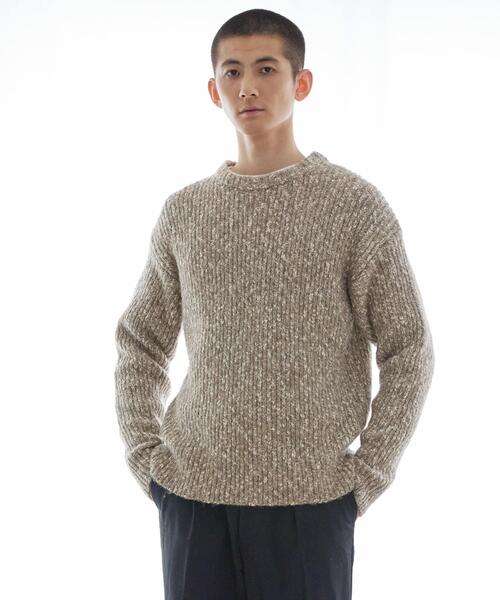 セール】MIX SLUB PLAIN STITCH CREW-NECK（ニット/セーター）｜URBAN