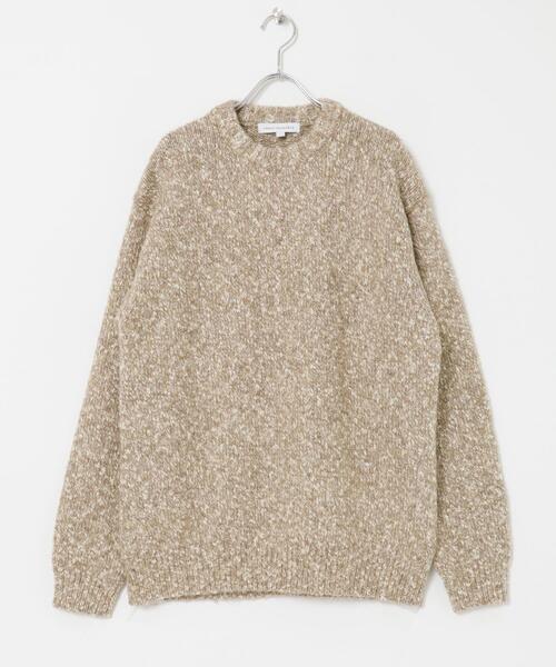 URBAN RESEARCH（アーバンリサーチ）の「MIX SLUB PLAIN STITCH CREW-NECK（ニット/セーター・メンズ・ベージュ系その他/ブラック・MEDIUM/LARGE）」の6枚目の写真