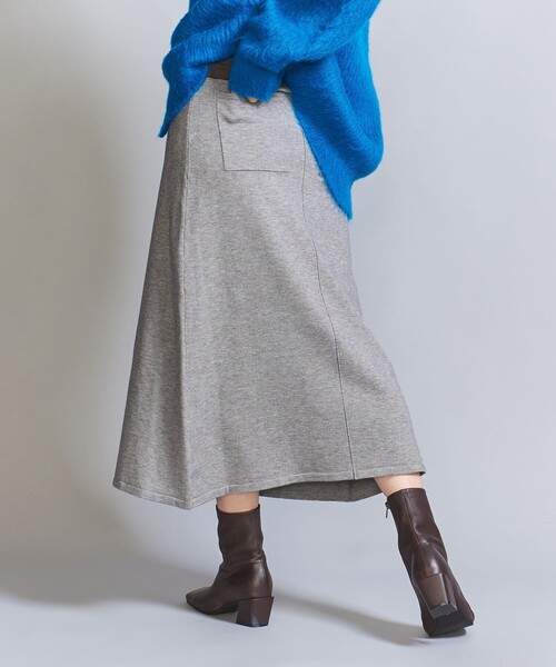 BEAUTY&YOUTH UNITED ARROWS（ビューティーアンドユースユナイテッドアローズ）の「【WEB限定】スポンディッシュニット フレアスカート -ウォッシャブル-（スカート・レディース・レッド/ブラック/オフホワイト/グレー・FREE）」の6枚目の写真