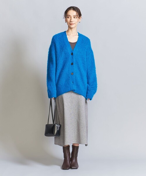 BEAUTY&YOUTH UNITED ARROWS（ビューティーアンドユースユナイテッドアローズ）の「【WEB限定】スポンディッシュニット フレアスカート -ウォッシャブル-（スカート・レディース・レッド/ブラック/オフホワイト/グレー・FREE）」の7枚目の写真