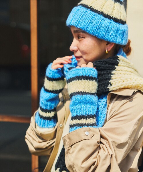 FREAK'S STORE（フリークスストア）の「HAND KNIT LINE GLOVE（手袋