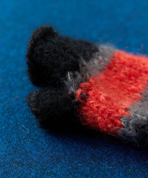 FREAK'S STORE(フリークスストア)の「HAND KNIT LINE GLOVE(手袋・レディース・ネイビー/ブラック/サックスブルー・ONE SIZE)」の9枚目の写真