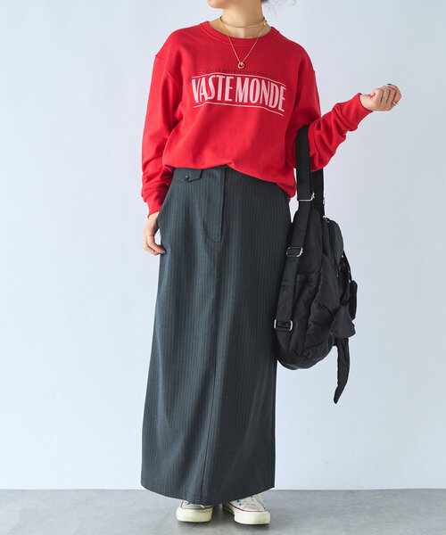 un dix cors（アンディコール）の「ストライプナロースカート（スカート・レディース・チャコールグレー/ネイビー・FREE/S）」の17枚目の写真