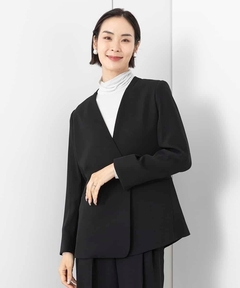 長谷川京子さんコラボ】カラーレスジャケット（ノーカラージャケット