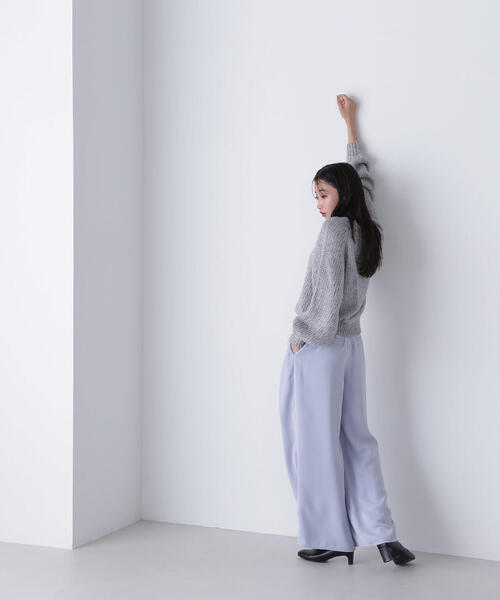 NATURAL BEAUTY BASIC（ナチュラルビューティーベーシック）の「◇アシメウエストタックパンツ（その他パンツ・レディース・ベージュ/ネイビー/ブルー・SMALL/MEDIUM）」の7枚目の写真