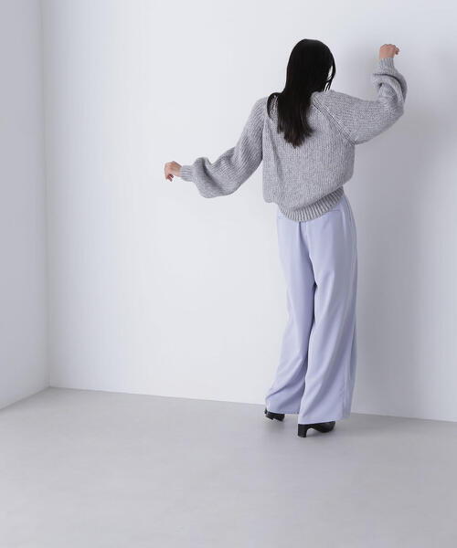 NATURAL BEAUTY BASIC（ナチュラルビューティーベーシック）の「◇アシメウエストタックパンツ（その他パンツ・レディース・ベージュ/ネイビー/ブルー・SMALL/MEDIUM）」の9枚目の写真