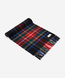 Johnstons of Elgin カシミヤ 100％マフラーブラックウォッチ ジョンストンズ・カシミヤマフラー・ブラックウォッチ｜英国ニット専門