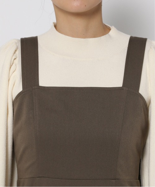 mysty woman（ミスティウーマン）の「フラップポケットジャンスカ　 260053（ジャンパースカート・レディース・ブラック/ライトベージュ/ブラウン・FREE）」の11枚目の写真