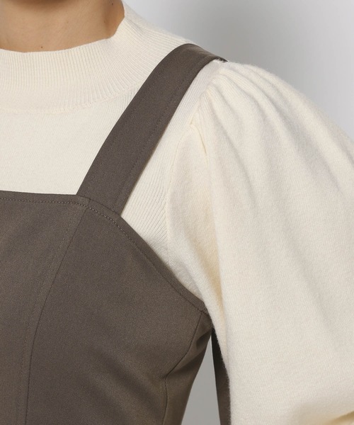 mysty woman（ミスティウーマン）の「フラップポケットジャンスカ　 260053（ジャンパースカート・レディース・ブラック/ライトベージュ/ブラウン・FREE）」の12枚目の写真