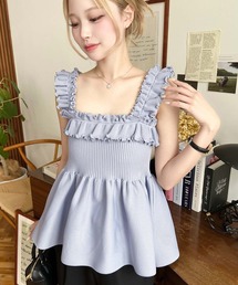 フリル付きブルーキャミソール imgrc0105295728.jpg