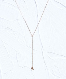 【K10】イニシャルY字ネックレス＜全長約45cm(調節した時の長さ42㎝)>