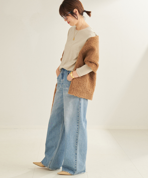 plage（プラージュ）の「natural jersey long Tシャツ（Tシャツ/カットソー・レディース・ベージュ/ホワイト・FREE）」の15枚目の写真