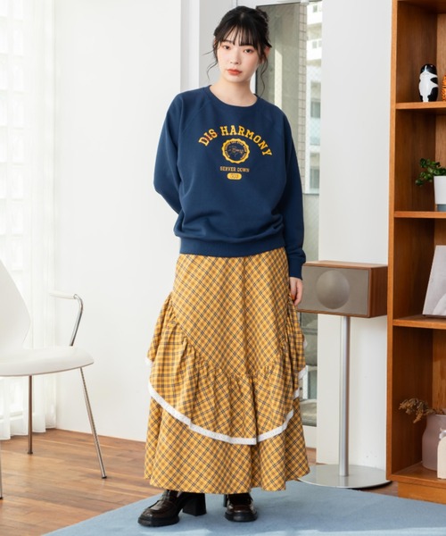 eLur(エラー)の「チェックドレープスカート(スカート・レディース・グレー/イエロー・FREE)」の17枚目の写真