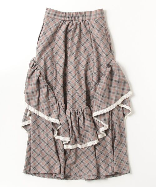 eLur(エラー)の「チェックドレープスカート(スカート・レディース・グレー/イエロー・FREE)」の19枚目の写真