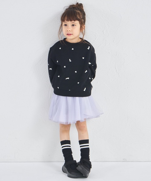 pairmanon(ペアマノン)の「【ぬくふわ】裏起毛 ハート アニマル 総柄 刺繍 トレーナー(スウェット・キッズ・アイボリー/ブラック/グレー/ブルー/ホワイト系その他/レッド系その他/ブラック系その他/ライトピンク・110/130/120/140/100/150/90)」の15枚目の写真