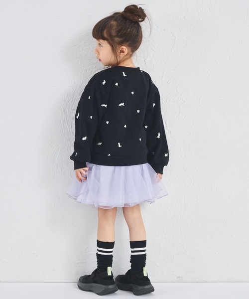 pairmanon(ペアマノン)の「【ぬくふわ】裏起毛 ハート アニマル 総柄 刺繍 トレーナー(スウェット・キッズ・アイボリー/ブラック/グレー/ブルー/ホワイト系その他/レッド系その他/ブラック系その他/ライトピンク・110/130/120/140/100/150/90)」の17枚目の写真