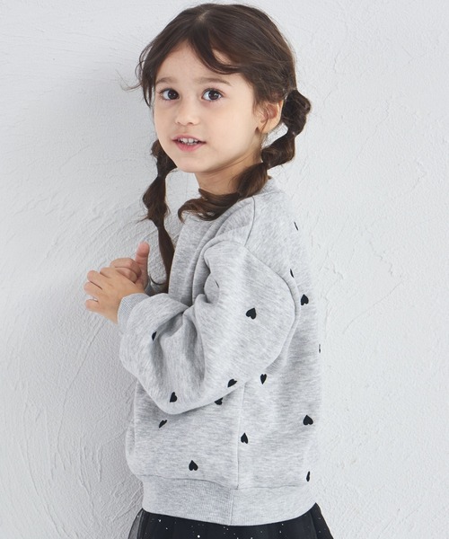 pairmanon(ペアマノン)の「【ぬくふわ】裏起毛 ハート アニマル 総柄 刺繍 トレーナー(スウェット・キッズ・アイボリー/ブラック/グレー/ブルー/ホワイト系その他/レッド系その他/ブラック系その他/ライトピンク・110/130/120/140/100/150/90)」の18枚目の写真