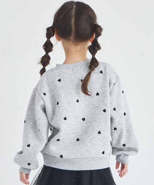 pairmanon(ペアマノン)の「【ぬくふわ】裏起毛 ハート アニマル 総柄 刺繍 トレーナー(スウェット・キッズ・アイボリー/ブラック/グレー/ブルー/ホワイト系その他/レッド系その他/ブラック系その他/ライトピンク・110/130/120/140/100/150/90)」の19枚目の写真