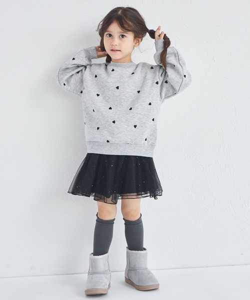 pairmanon(ペアマノン)の「【ぬくふわ】裏起毛 ハート アニマル 総柄 刺繍 トレーナー(スウェット・キッズ・アイボリー/ブラック/グレー/ブルー/ホワイト系その他/レッド系その他/ブラック系その他/ライトピンク・110/130/120/140/100/150/90)」の20枚目の写真