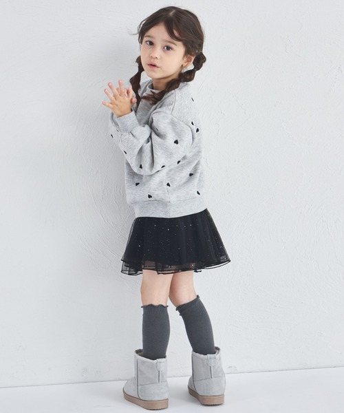 pairmanon(ペアマノン)の「【ぬくふわ】裏起毛 ハート アニマル 総柄 刺繍 トレーナー(スウェット・キッズ・アイボリー/ブラック/グレー/ブルー/ホワイト系その他/レッド系その他/ブラック系その他/ライトピンク・110/130/120/140/100/150/90)」の21枚目の写真