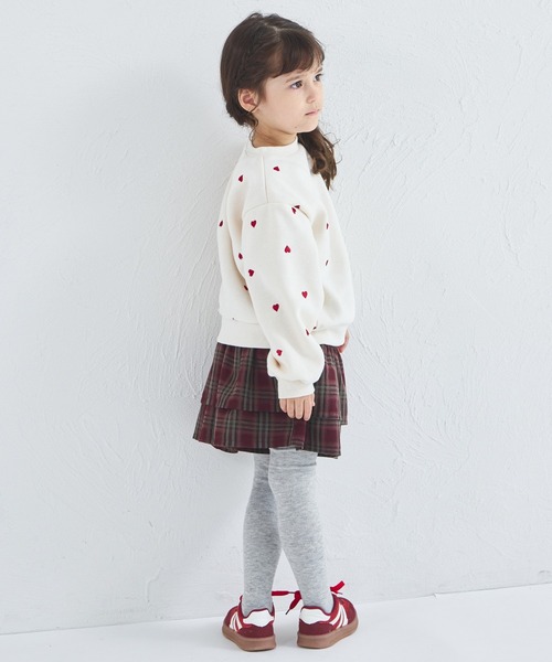 pairmanon(ペアマノン)の「【ぬくふわ】裏起毛 ハート アニマル 総柄 刺繍 トレーナー(スウェット・キッズ・アイボリー/ブラック/グレー/ブルー/ホワイト系その他/レッド系その他/ブラック系その他/ライトピンク・110/130/120/140/100/150/90)」の9枚目の写真