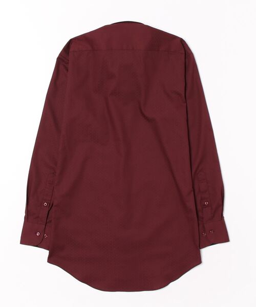 TOKYO SHIRTS（トウキョウシャツ）の「透け防止 形態安定ノーアイロン ボタンダウン 長袖ビジネスワイシャツ（ビジネスシャツ・メンズ・ボルドー・首回り37cm-裄丈80cm/首回り39cm-裄丈80cm/首回り39cm-裄丈84cm/首回り41cm-裄丈82cm/首回り41cm-裄丈86cm/首回り42cm-裄丈82cm/首回り42cm-裄丈86cm/首回り43cm-裄丈82cm/首回り43cm-裄丈86cm/首回り37cm-裄丈84cm）」の3枚目の写真