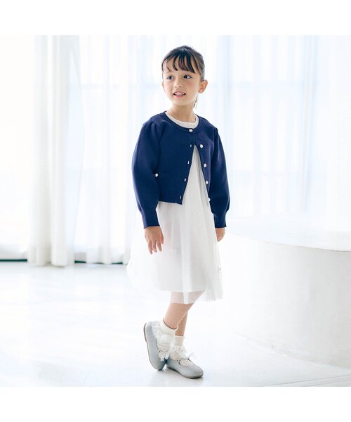 apres les cours（アプレレクール）の「フリルリブソックス（ソックス/靴下・キッズ・ライトグレー/アイボリー・12/15 /18/21）」の4枚目の写真