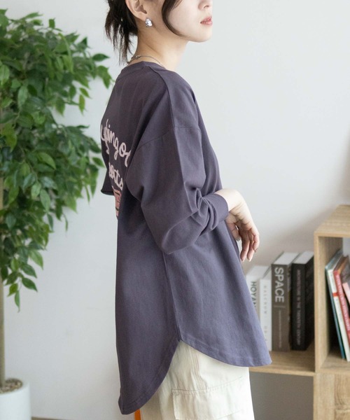 セール】【UNDER WRAPS /アンダーラップス】 刺繍ラウンド長袖T