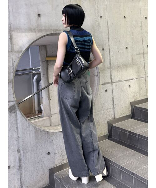 MURUA(ムルーア)の「ダブルポケットベルトバッグ(ハンドバッグ・レディース・ブラック/ブラウン・FREE)」の15枚目の写真