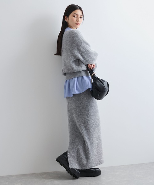 VIS（ビス）の「【セットアップ対応】ラメシャギーニットスカート【静電気防止】（スカート・レディース・ピンク系その他2/ライトグレー/ベージュ系その他・FREE）」の14枚目の写真