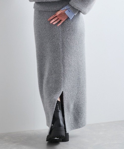 VIS（ビス）の「【セットアップ対応】ラメシャギーニットスカート【静電気防止】（スカート・レディース・ピンク系その他2/ライトグレー/ベージュ系その他・FREE）」の12枚目の写真