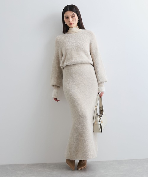 VIS（ビス）の「【セットアップ対応】ラメシャギーニットスカート【静電気防止】（スカート・レディース・ピンク系その他2/ライトグレー/ベージュ系その他・FREE）」の18枚目の写真