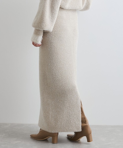 VIS（ビス）の「【セットアップ対応】ラメシャギーニットスカート【静電気防止】（スカート・レディース・ピンク系その他2/ライトグレー/ベージュ系その他・FREE）」の16枚目の写真