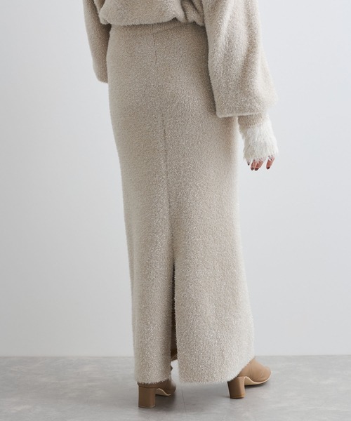 VIS（ビス）の「【セットアップ対応】ラメシャギーニットスカート【静電気防止】（スカート・レディース・ピンク系その他2/ライトグレー/ベージュ系その他・FREE）」の17枚目の写真